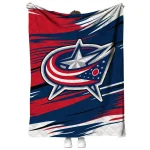 columbus blue jackets wild lines navy blue white quilt blanket best selling