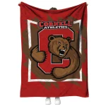 cornell big red block border red quilt blanket best selling