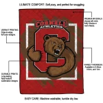 cornell big red block border red quilt blanket best selling