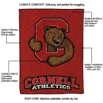 cornell big red brick grid red quilt blanket best selling