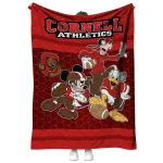 cornell big red disney football red quilt blanket best selling