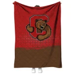cornell big red dot illusion red quilt blanket best selling