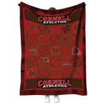 cornell big red helmet heart red quilt blanket best selling