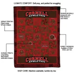 cornell big red helmet heart red quilt blanket best selling