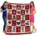 Cornell Big Red Mickey Mouse Motif Red White Quilt Blanket 1 cornell big red mickey mouse motif red white quilt blanket best selling
