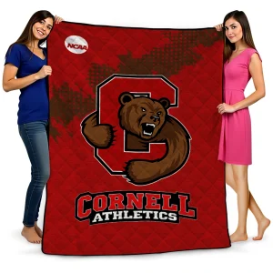 cornell big red paint trail red quilt blanket best selling