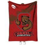 cornell big red paint trail red quilt blanket best selling