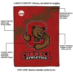 cornell big red paint trail red quilt blanket best selling