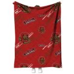 cornell big red sketch lines red quilt blanket best selling