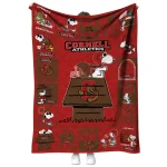 cornell big red snoopy love red quilt blanket best selling