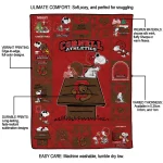 cornell big red snoopy love red quilt blanket best selling