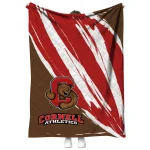 cornell big red stroke art red white quilt blanket best selling