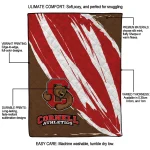 cornell big red stroke art red white quilt blanket best selling