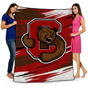 cornell big red wild lines red white quilt blanket best selling