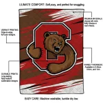 cornell big red wild lines red white quilt blanket best selling