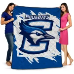 creighton bluejays block border blue quilt blanket best selling