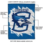 creighton bluejays block border blue quilt blanket best selling