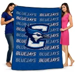 creighton bluejays bold red blue quilt blanket best selling
