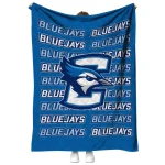 creighton bluejays bold red blue quilt blanket best selling