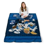 creighton bluejays disney football blue quilt blanket best selling