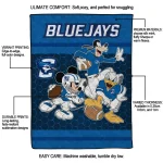 creighton bluejays disney football blue quilt blanket best selling