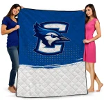 creighton bluejays dot illusion blue quilt blanket best selling