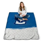 creighton bluejays dot illusion blue quilt blanket best selling
