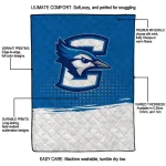 creighton bluejays dot illusion blue quilt blanket best selling