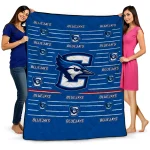 creighton bluejays handdrawn stripes blue quilt blanket best selling