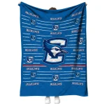 creighton bluejays handdrawn stripes blue quilt blanket best selling