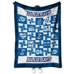 creighton bluejays helmet heart blue quilt blanket best selling