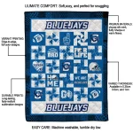 creighton bluejays helmet heart blue quilt blanket best selling