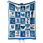 creighton bluejays mickey mouse motif blue white quilt blanket best selling