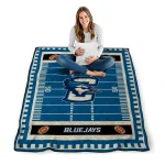 creighton bluejays mickey player blue quilt blanket best selling