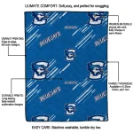 creighton bluejays sketch lines blue quilt blanket best selling