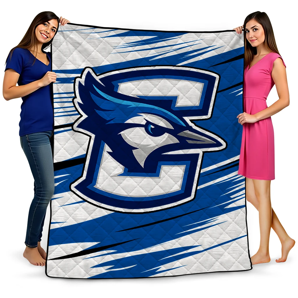 creighton bluejays wild lines blue white quilt blanket best selling creighton bluejays wild lines blue white quilt blanket best selling