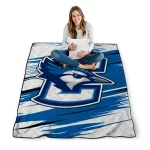 creighton bluejays wild lines blue white quilt blanket best selling