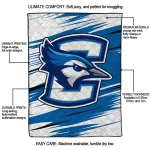 creighton bluejays wild lines blue white quilt blanket best selling