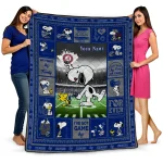 custom air force falcons snoopy coach blue quilt blanket best selling