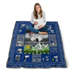custom air force falcons snoopy coach blue quilt blanket best selling