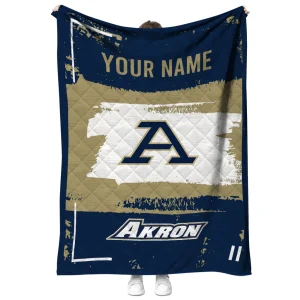 custom akron zips grunge patch blue white quilt blanket fashion forward