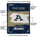 custom akron zips grunge patch blue white quilt blanket best selling
