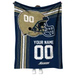 custom akron zips helmet theme blue quilt blanket best selling