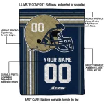 custom akron zips helmet theme blue quilt blanket best selling