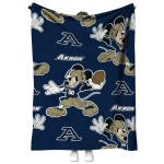 custom akron zips mickey football blue quilt blanket best selling