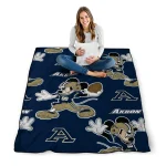 custom akron zips mickey football blue quilt blanket best selling