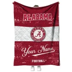 custom alabama crimson tide hibiscus burst crimson white quilt blanket best selling