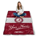 custom alabama crimson tide hibiscus burst crimson white quilt blanket best selling