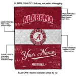 custom alabama crimson tide hibiscus burst crimson white quilt blanket best selling
