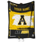 custom appalachian state mountaineers grunge patch black white quilt blanket best selling
